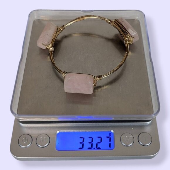 Bohemian Wire Wrapped Pink Quartz Bracelet - Picture 6 of 6